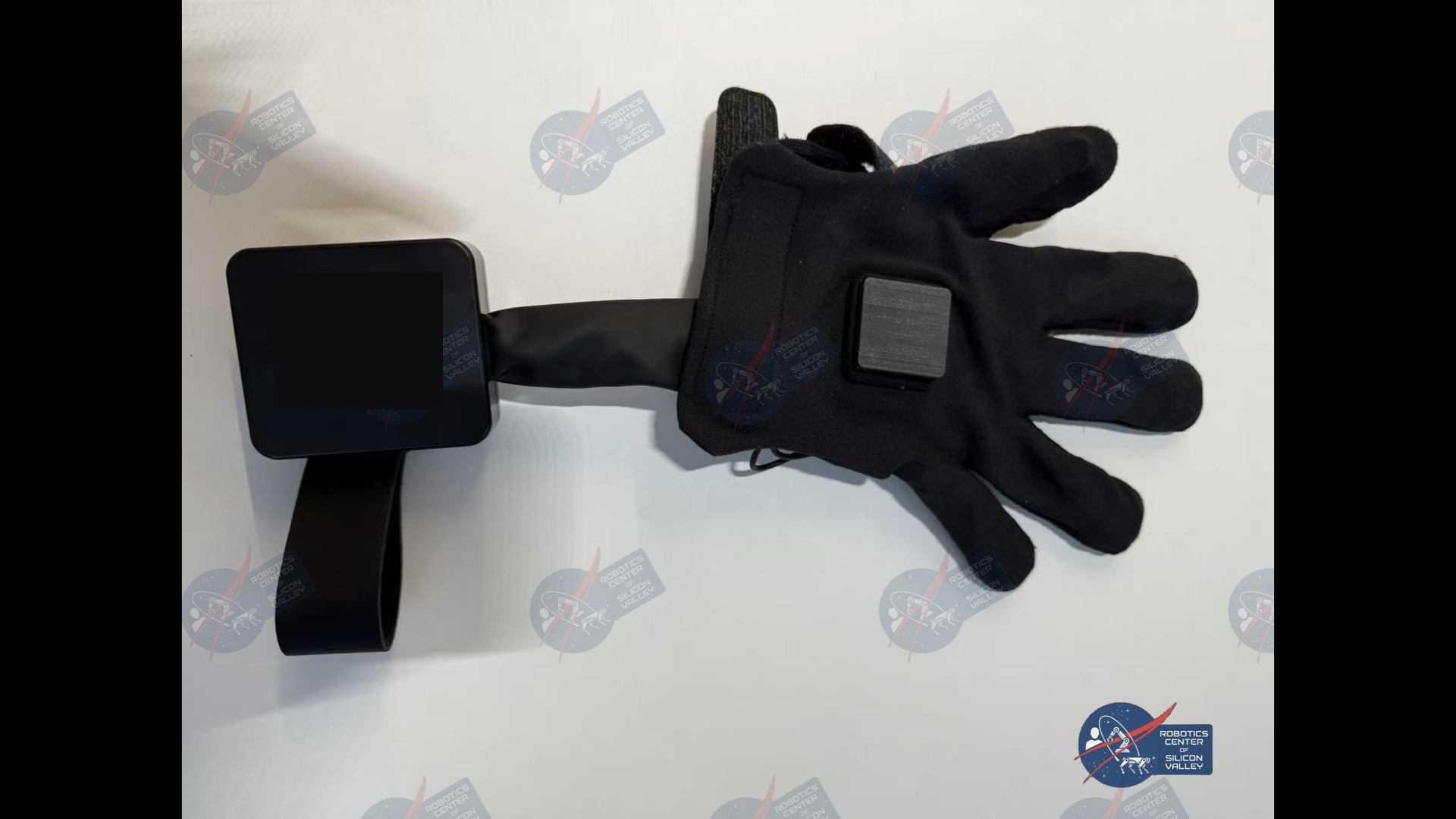 Wuji Glove — back view showing grip texture and wrist mount